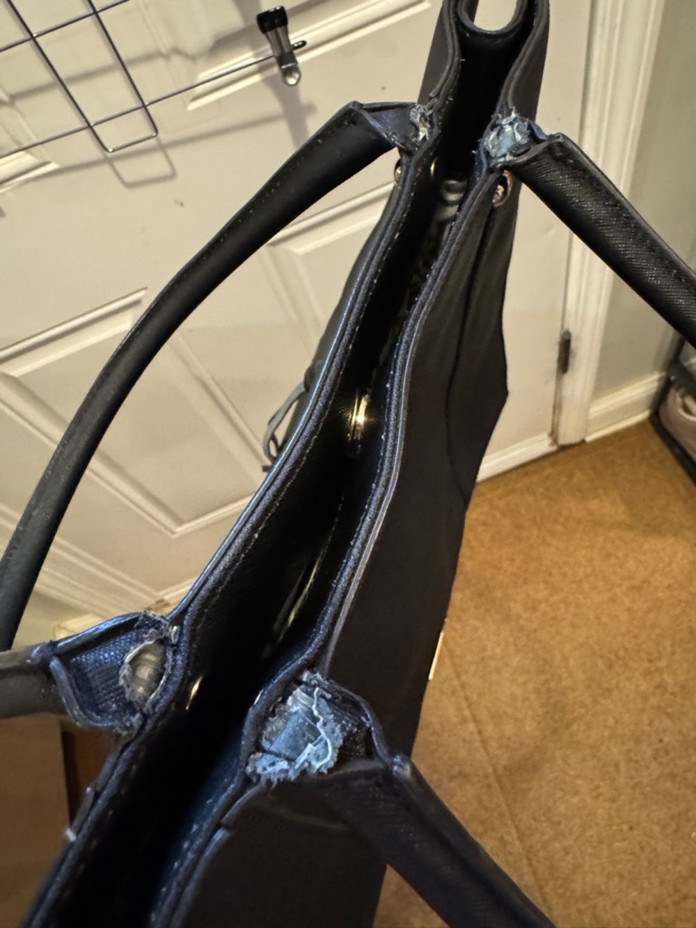 Rebecca Minkoff Saffiano Leather Large MAB Tote Shoulder Bag Black $295.00 - Picture 15 of 16